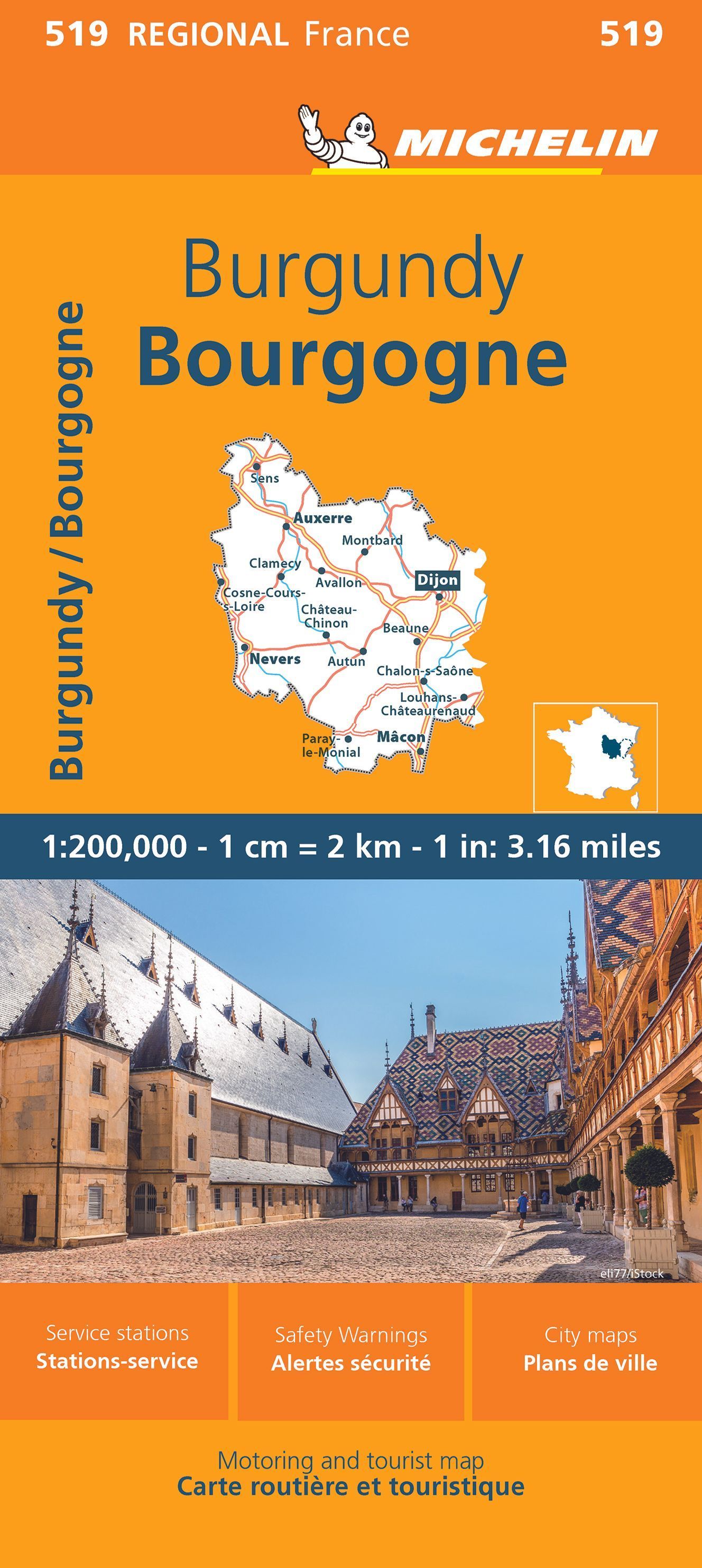 Burgundy - Michelin Regional Map 519 By Michelin 9782067258723