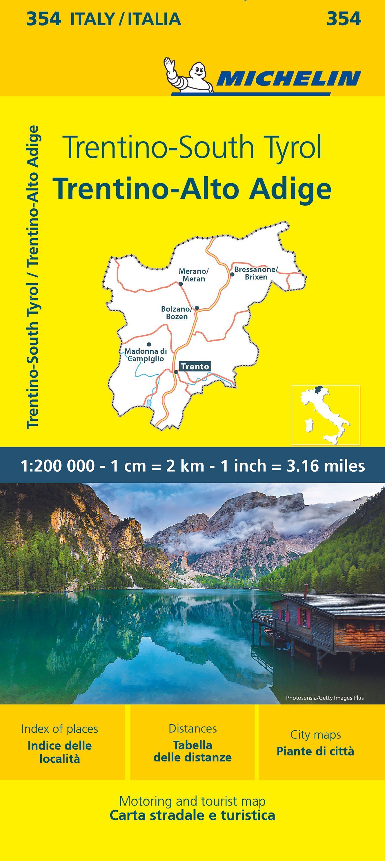 Trentino - Michelin Local Map 354 By Michelin 9782067258938