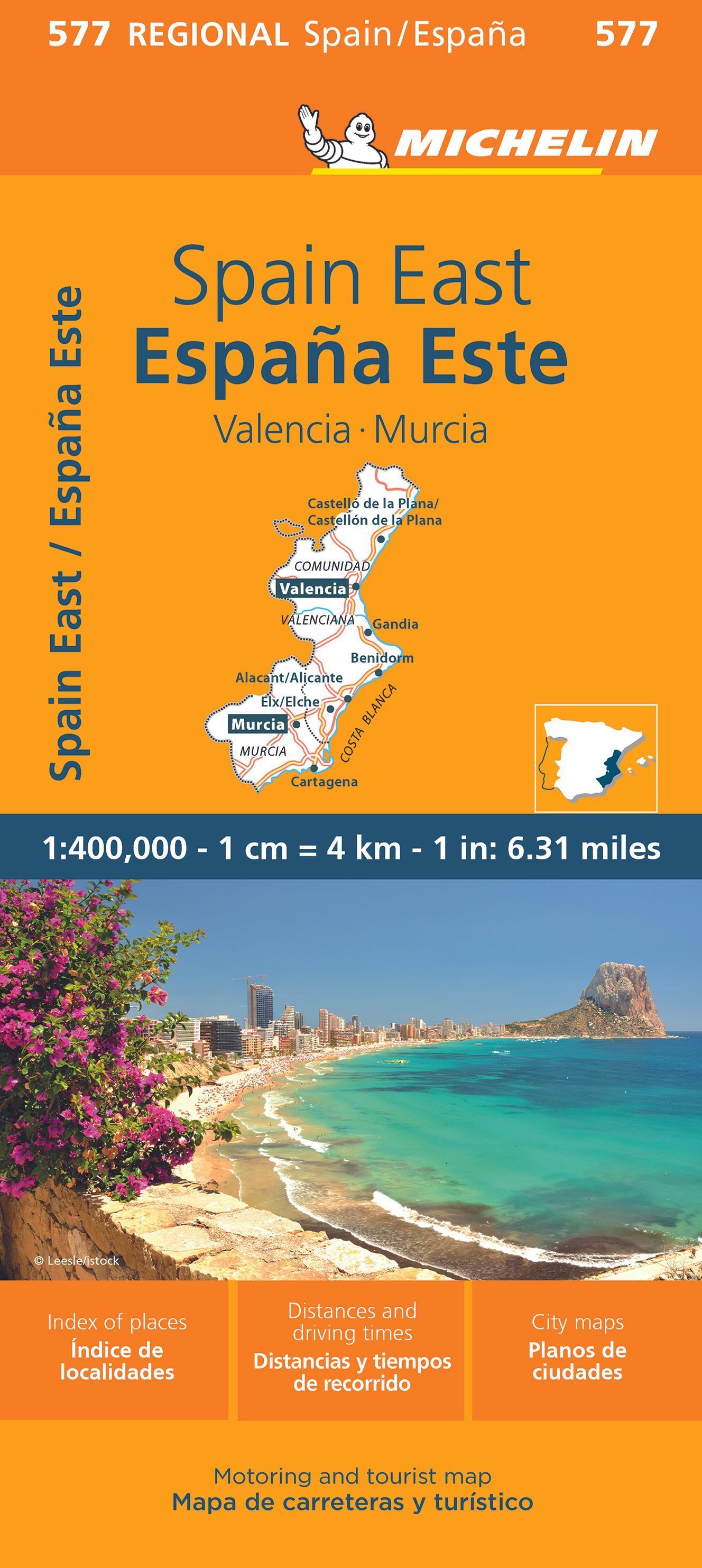 Spain East, Valencia, Murcia - Michelin Regional Map 577 By Michelin