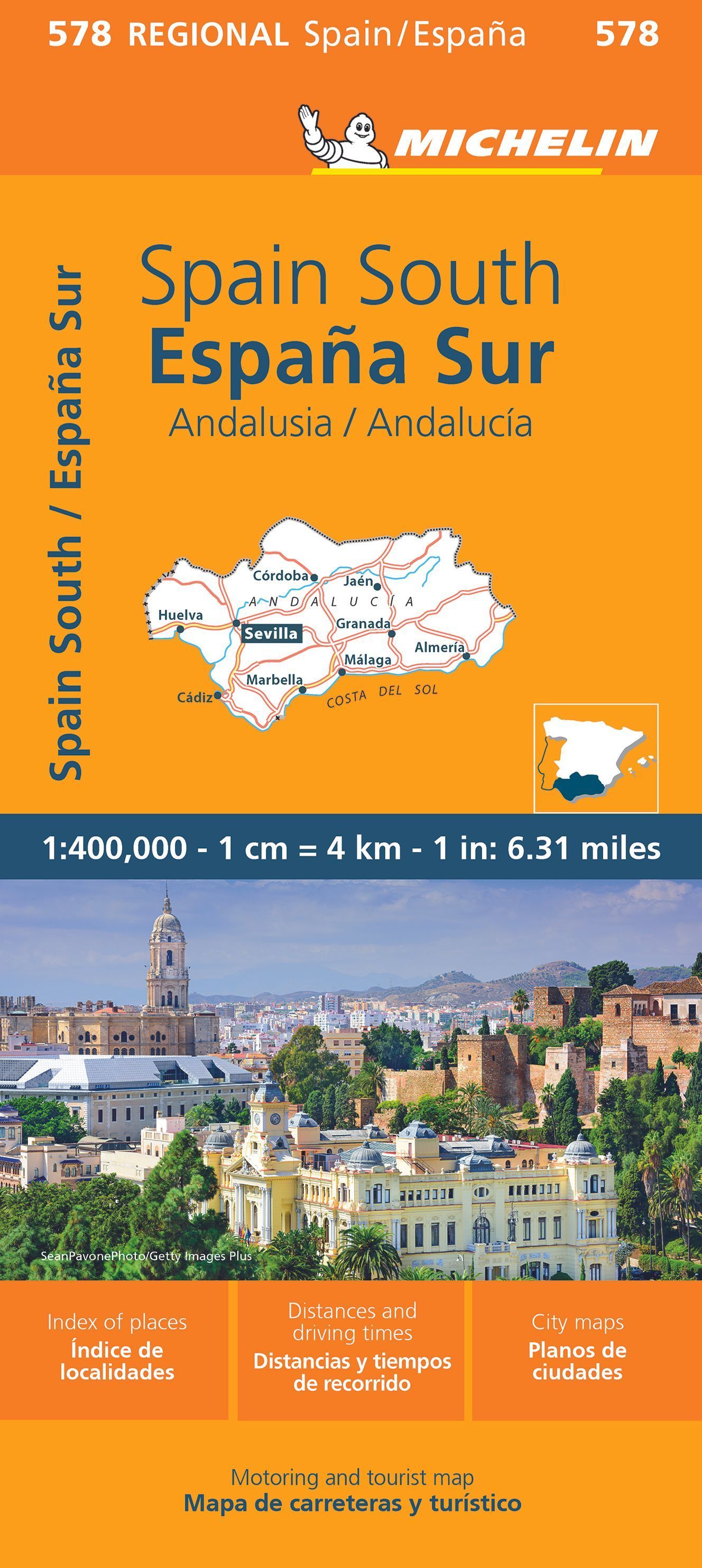 Andalucia - Michelin Regional Map 578 By Michelin 9782067259058