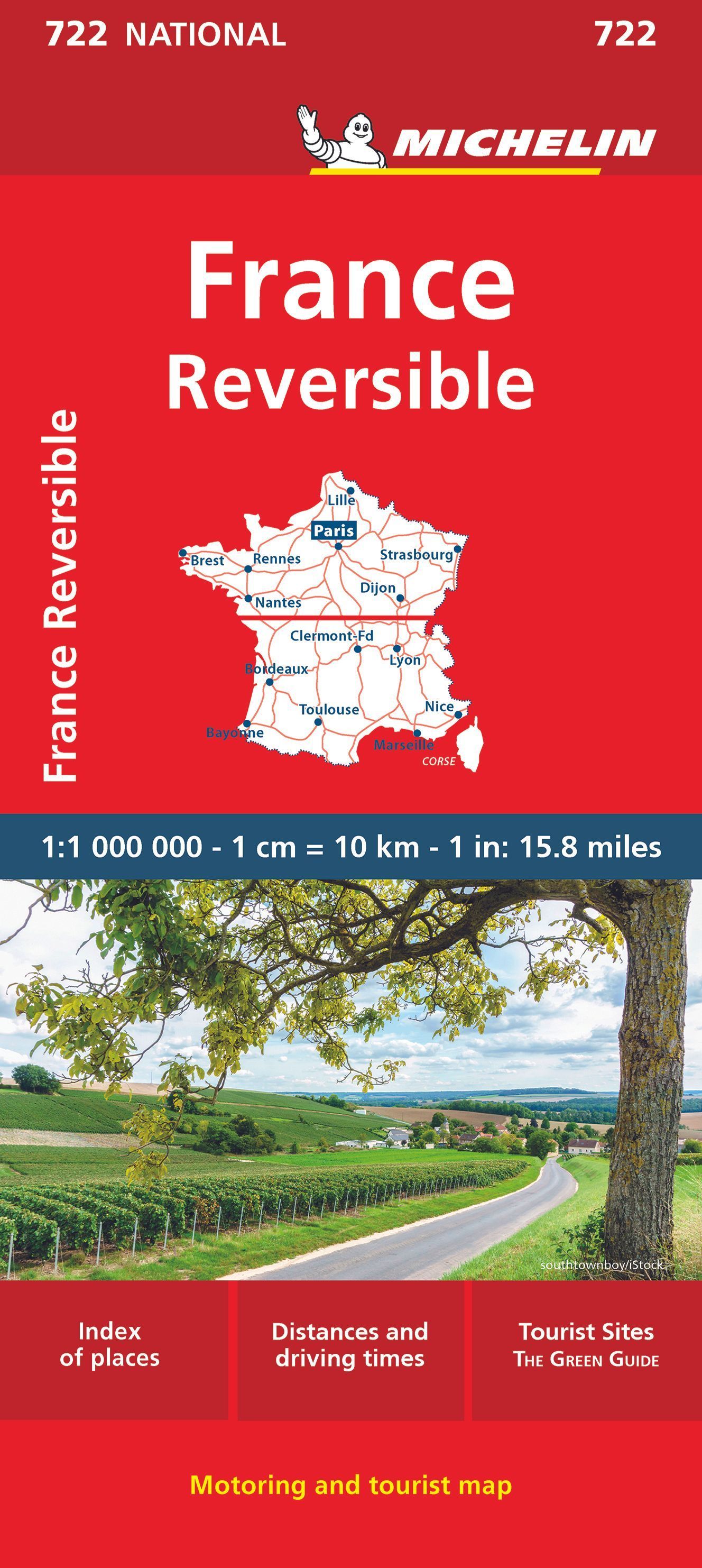 France - reversible - Michelin National Map 722 By Michelin