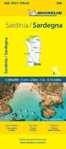 Sardinia - Michelin Local Map 366 By Michelin 9782067263093