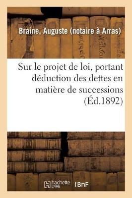 Observations Sur Le Projet de Loi, Portant Déduction Des Dettes En Matière de Successions
