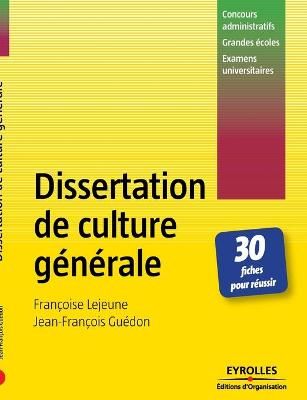 Dissertation de culture générale By Guédon 9782708137622