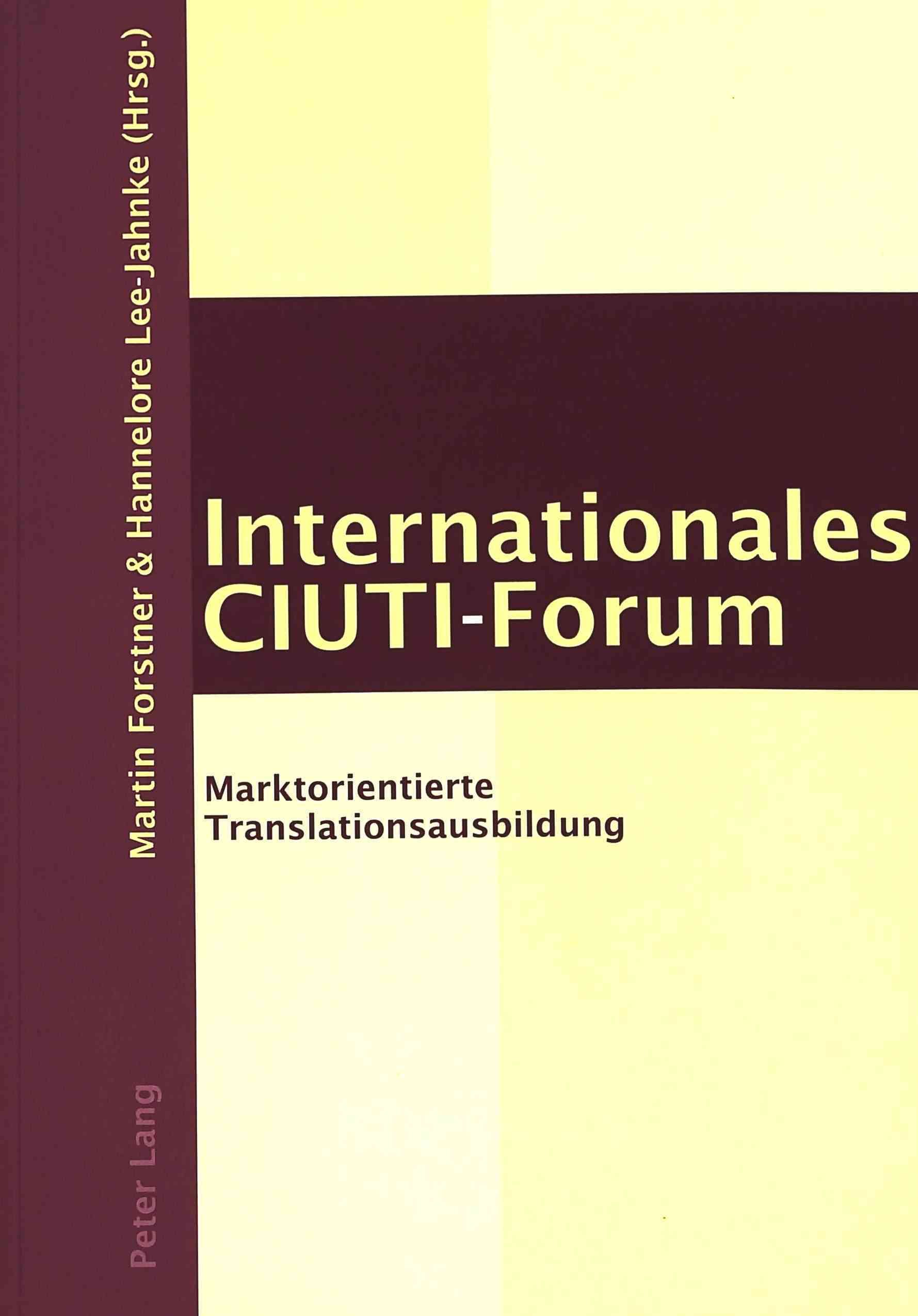 Internationales CIUTI-Forum 9783039103775 (Paperback)