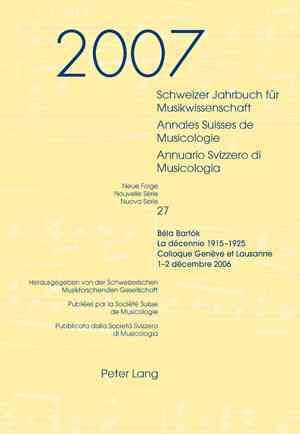 Schweizer Jahrbuch fuer Musikwissenschaft- Annales Suisses de Musicologie- Annuario Svizzero di Musicologia