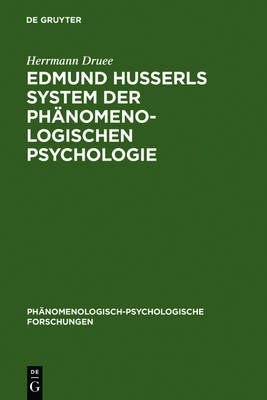 Edmund Husserls System der phänomenologischen Psychologie (Hardback)