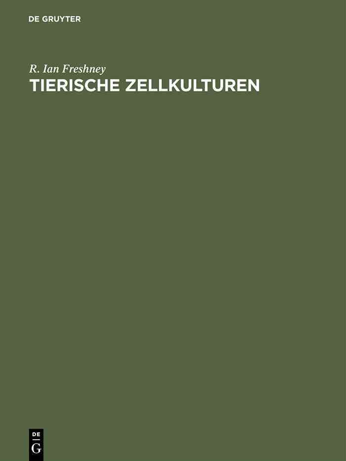 Tierische Zellkulturen 9783110115604 (Hardback)