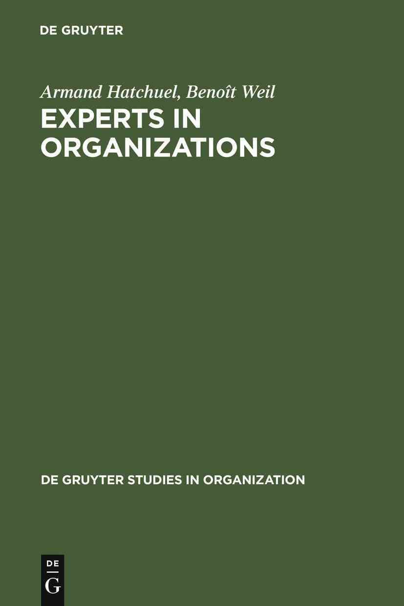 Experts in Organizations By Hatchuel, Armand 9783110141191 (Hardback)