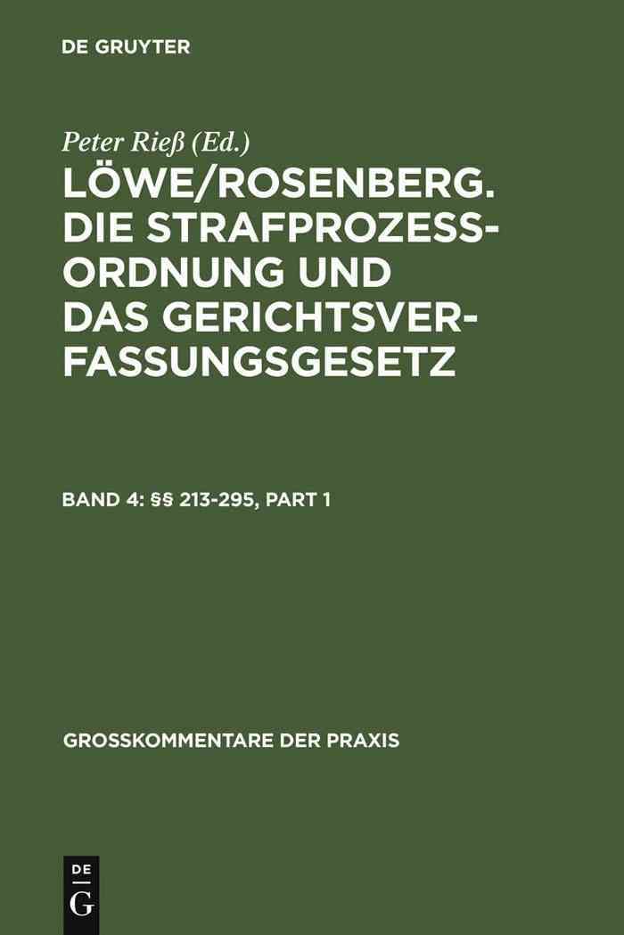 §§ 213-295 By Walter Gollwitzer (editor) 9783110172928 (Hardback)