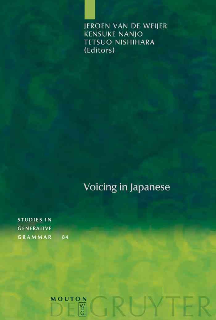 Voicing in Japanese By Weijer, Jeroen van de 9783110186000 (Hardback)