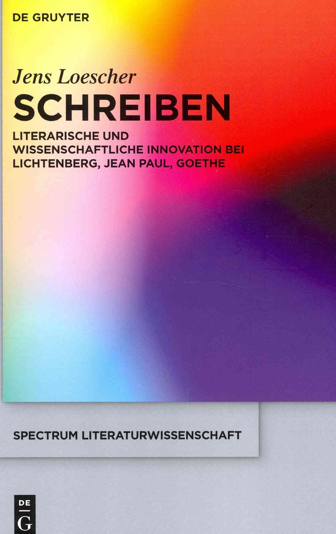 Schreiben By Loescher, Jens 9783110317411 (Hardback)