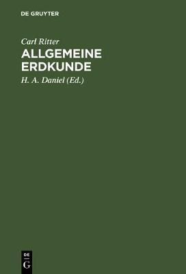 Allgemeine Erdkunde By Ritter Daniel, Carl H. A. 9783111111391