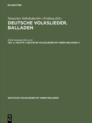 Deutsche Volkslieder mit ihren Melodien Deutsche Volkslieder. Balladen