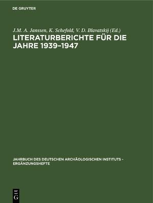 Literaturberichte Für Die Jahre 1939-1947 9783112416655 (Hardback)