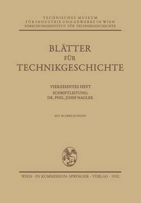 Blätter Für Technikgeschichte By Josef Nagler 9783211802489
