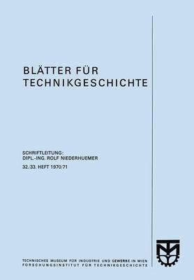 Blätter Für Technikgeschichte 9783211810736 (Paperback)