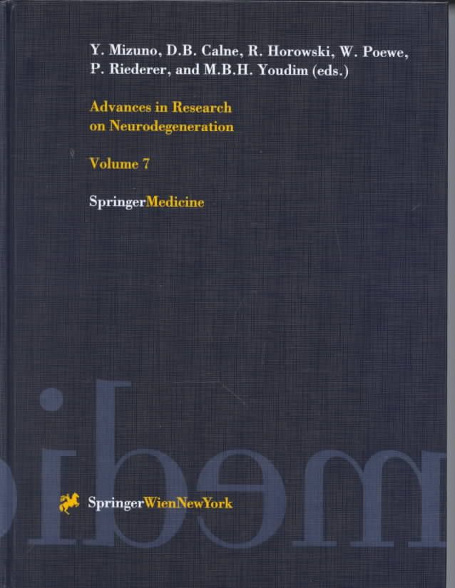 Advances in Research on Neurodegeneration 9783211834855 (Hardback)