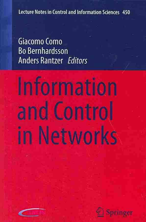 Information and Control in Networks 9783319021492 (Paperback)