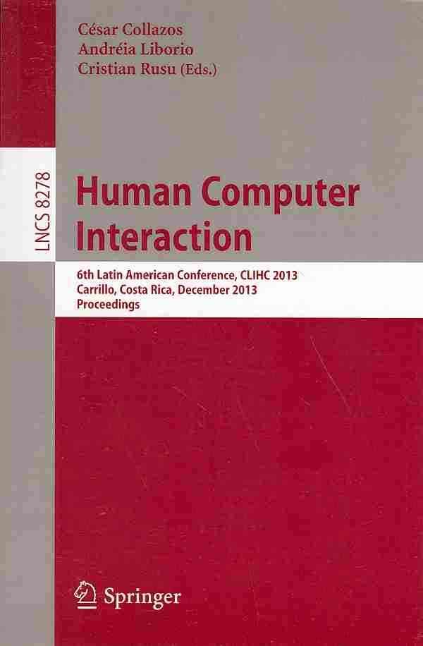 Human Computer Interaction 9783319030678 (Paperback)