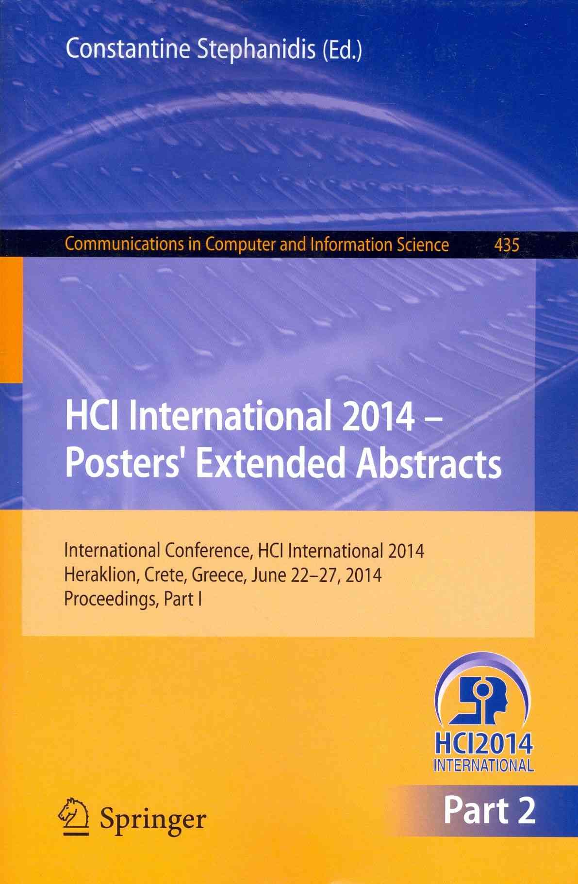 HCI International 2014 - Posters' Extended Abstracts 9783319078533