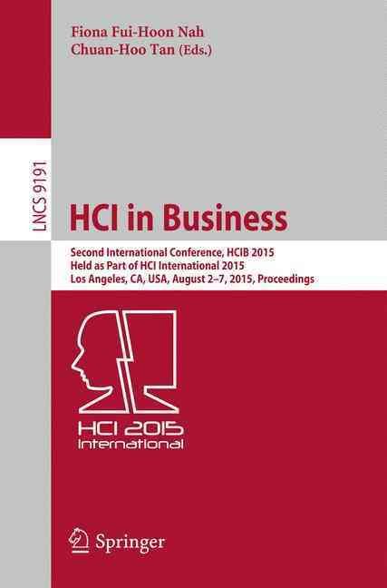 HCI in Business 9783319208947 (Paperback)