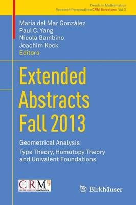 Extended Abstracts Fall 2013 9783319212838 (Paperback)