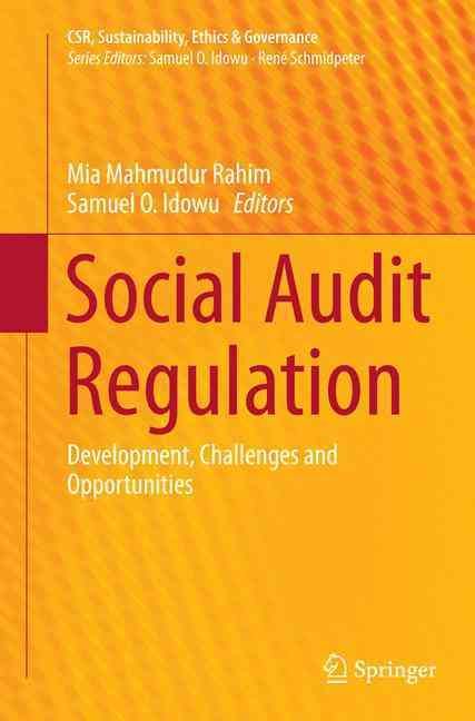 Social Audit Regulation 9783319367477 (Paperback)