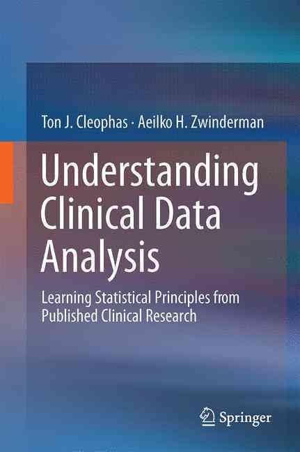 Understanding Clinical Data Analysis 9783319395852 (Hardback)