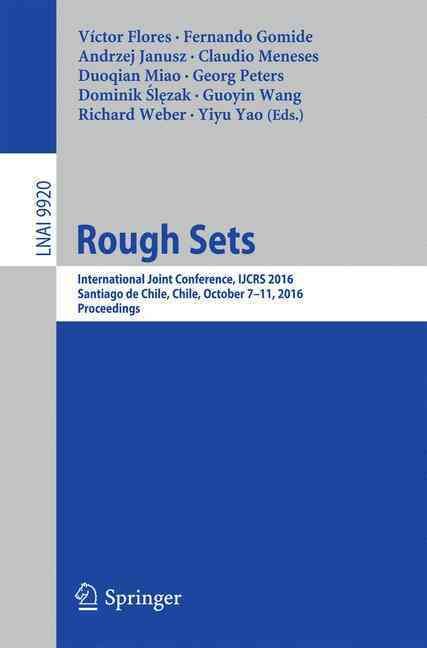 Rough Sets 9783319471594 (Paperback)