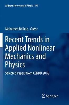 Recent Trends in Applied Nonlinear Mechanics and Physics 9783319876771