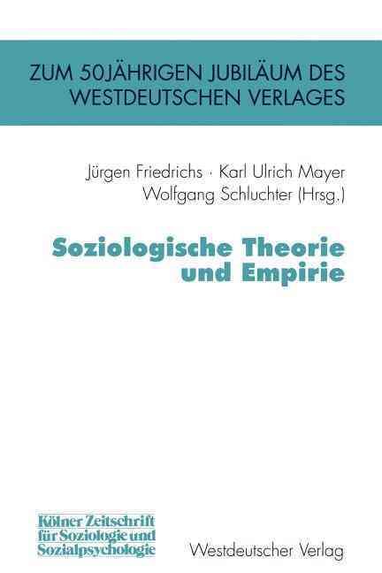 Soziologische Theorie Und Empirie 9783322803559 (Paperback)