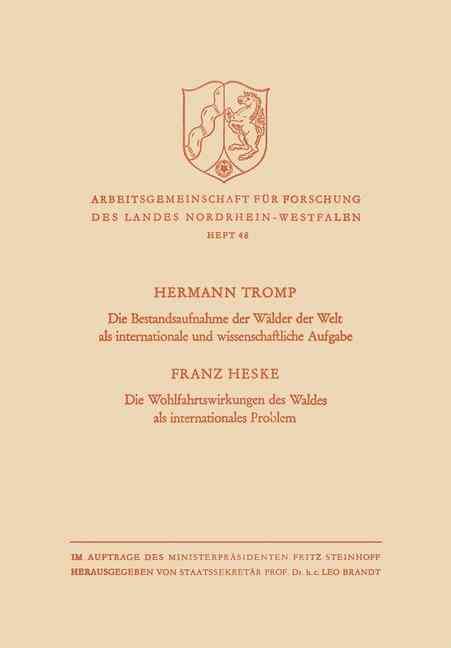 Die Bestandsaufnahme Der Wälder Der Welt Als Internationale Und Wissenschaftliche Aufgabe