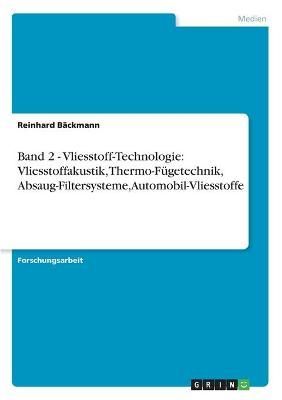 Band 2 - Vliesstoff-Technologie By Bäckmann 9783346221278 (Paperback)