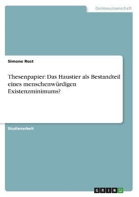 Thesenpapier By Rost 9783346548535 (Paperback)