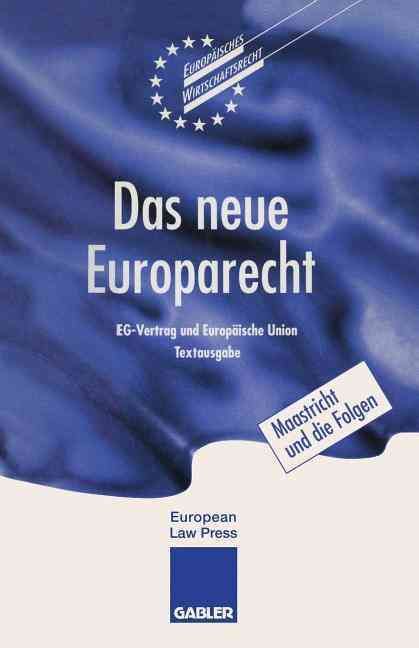Das Neue Europarecht By C. Vedder 9783409134705 (Paperback)