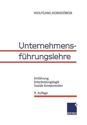 Unternehmensführungslehre By Wolfgang Korndörfer 9783409381727