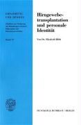 Hirngewebetransplantation Und Personale Identitat By Elisabeth Hildt