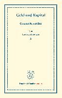 Geld Und Kapital By Friedrich Bendixen 9783428160037 (Paperback)