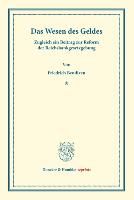 Das Wesen Des Geldes By Friedrich Bendixen 9783428160938 (Paperback)