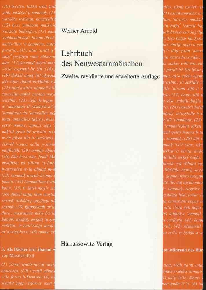 Lehrbuch Des Neuwestaramaischen By Werner Arnold 9783447053136
