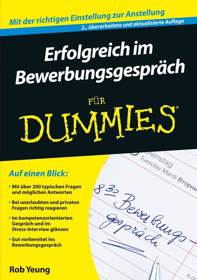 Erfolgreich Im Bewerbungsgespräch Für Dummies By Rob Yeung