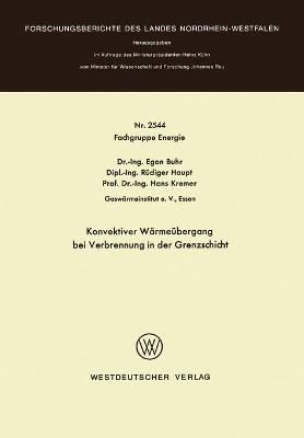 Konvektiver Wärmeübergang Bei Verbrennung in Der Grenzschicht. Fachgruppe Textilforschung