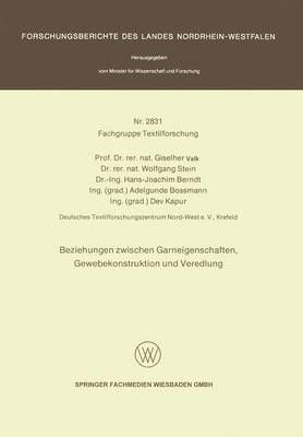Beziehungen Zwischen Garneigenschaften, Gewebekonstruktion Und Veredlung