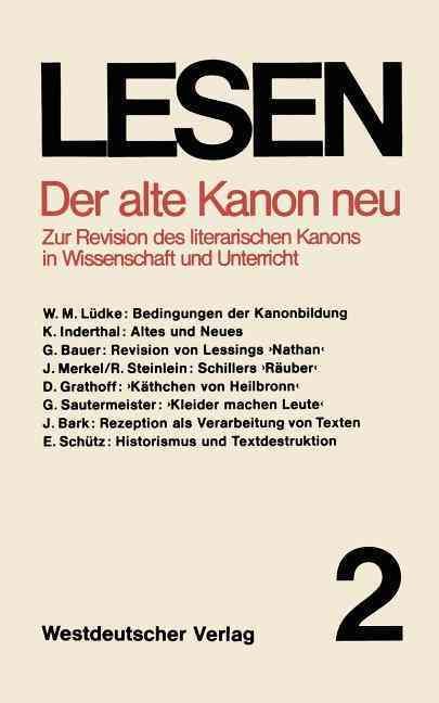 Der Alte Kanon Neu By Walter Raitz (editor), Erhard Schütz (editor)