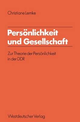Persönlichkeit Und Gesellschaft By Christiane Lemke 9783531115177