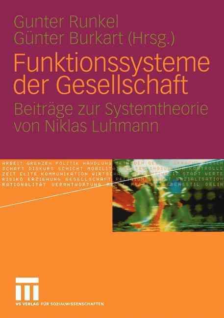 Funktionssysteme Der Gesellschaft 9783531147444 (Paperback)