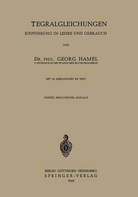 Integralgleichungen By Georg Hamel 9783540013891 (Paperback)