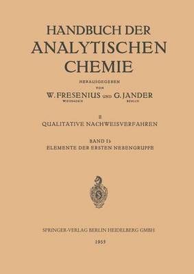 Elemente Der Ersten Nebengruppe Handbuch Der Analytischen Chemie