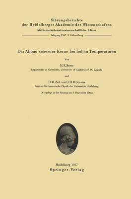 Der Abbau Schwerer Kerne Bei Hohen Temperaturen By Suess, Hans E.